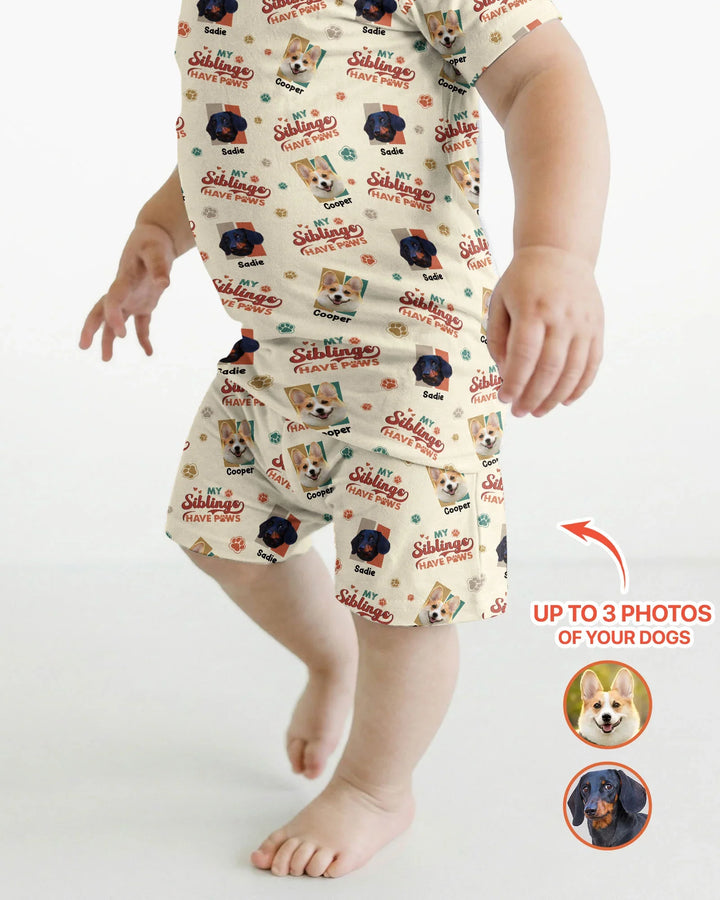Zweiteiliges Pyjama-Set mit kurzen Ärmeln und Shorts im Sommer-Design