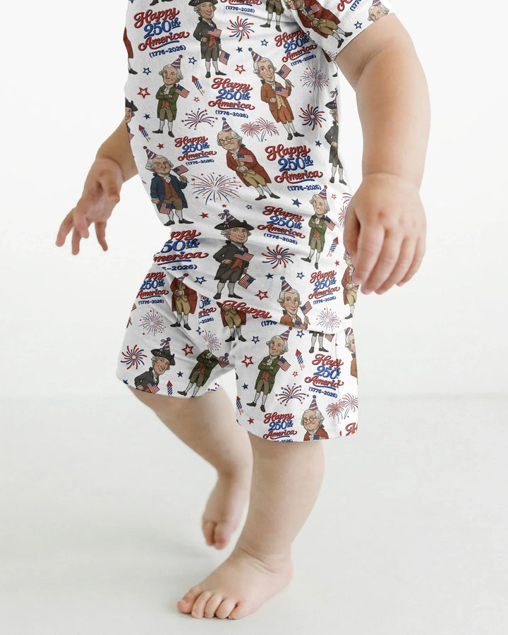 Schlafanzug-Set zweiteilig, kurze Ärmel, kurze Hose, Bambus