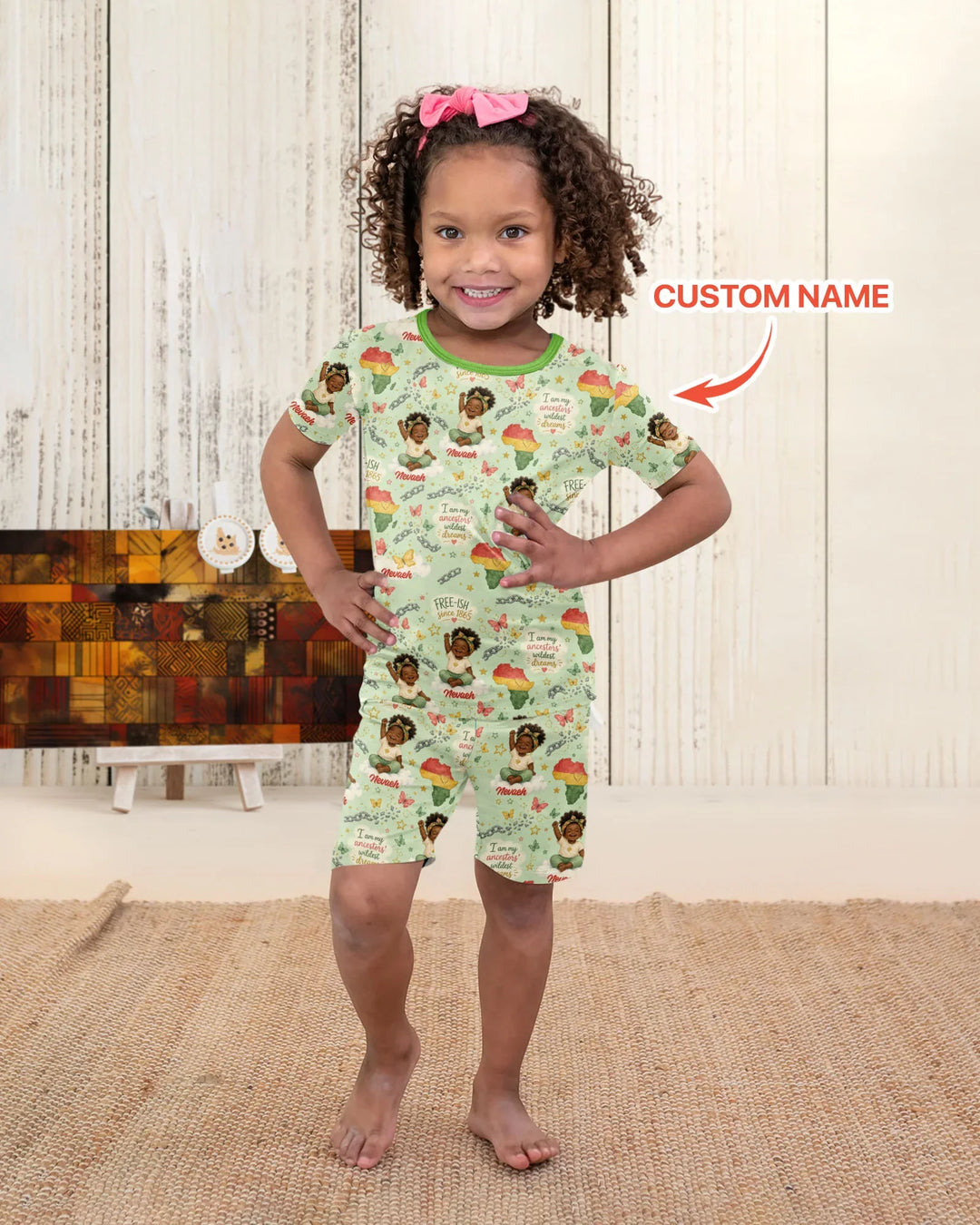 Zweiteiliges Pyjama-Set mit kurzen Ärmeln und Shorts im Sommer-Design