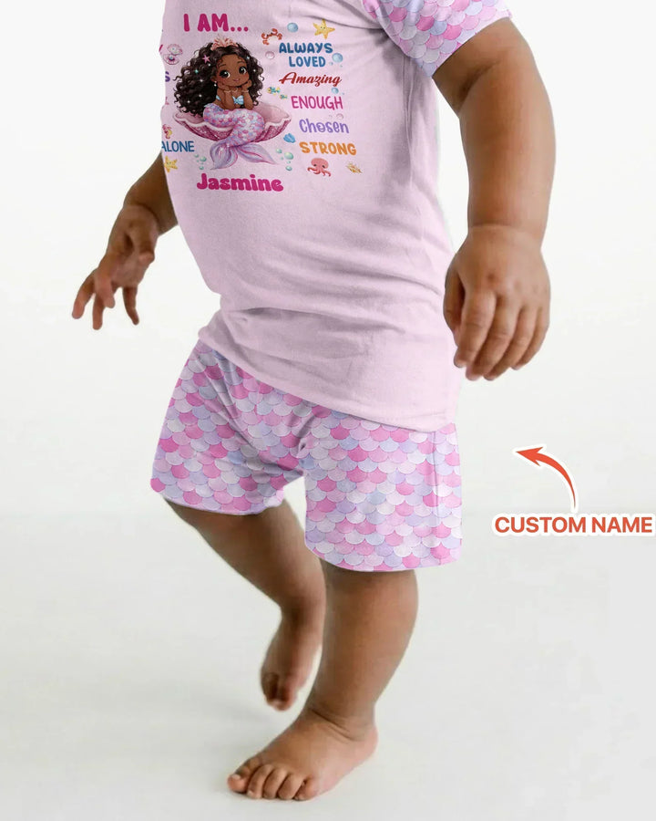 Zweiteiliges Pyjama-Set mit kurzen Ärmeln und Shorts im Sommer-Design