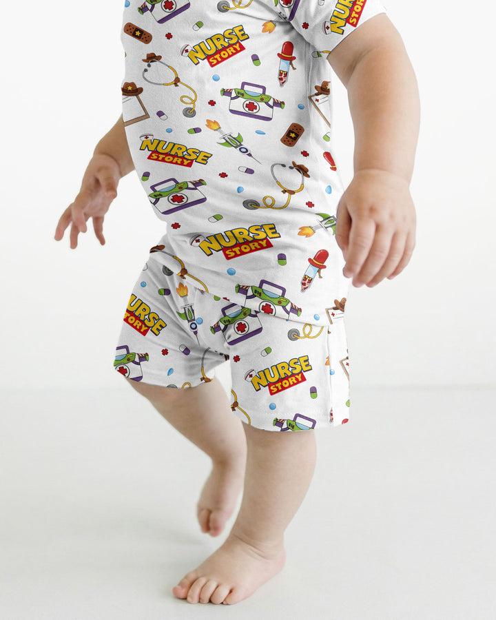 Zweiteiliges, kurzärmliges Pyjama-Set mit Marienkäfern