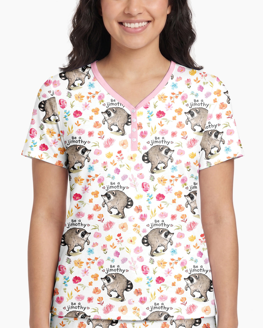 Be A Jimothy Family Matching Bamboo Women Short Sleeve Short Pajama Set
