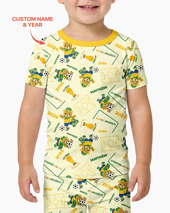 Zweiteiliges, kurzärmliges Pyjama-Set mit Marienkäfern