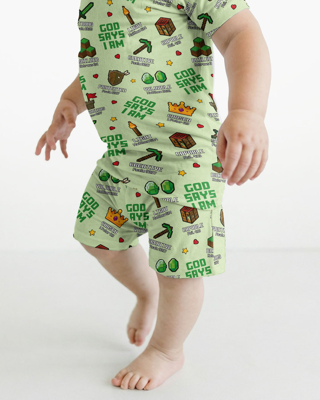 Schlafanzug-Set zweiteilig, kurze Ärmel, kurze Hose, Bambus