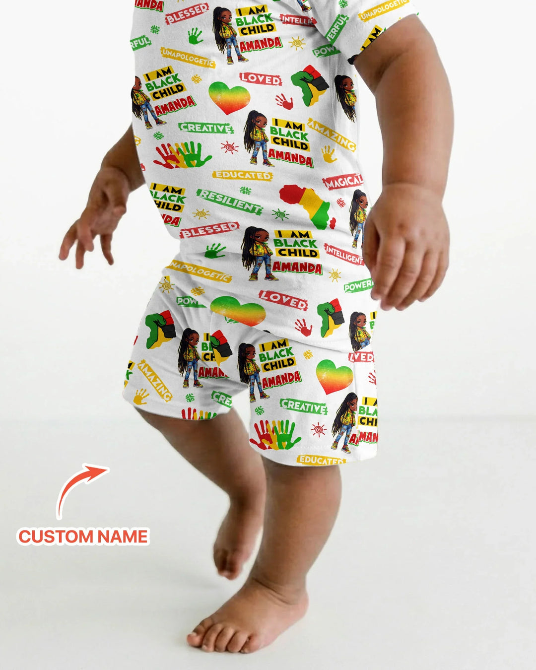 Zweiteiliges Pyjama-Set mit kurzen Ärmeln und Shorts im Sommer-Design