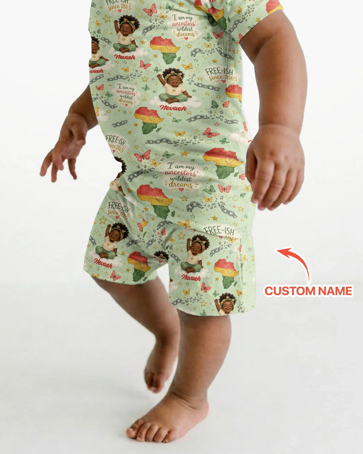 Zweiteiliges Pyjama-Set mit kurzen Ärmeln und Shorts im Sommer-Design