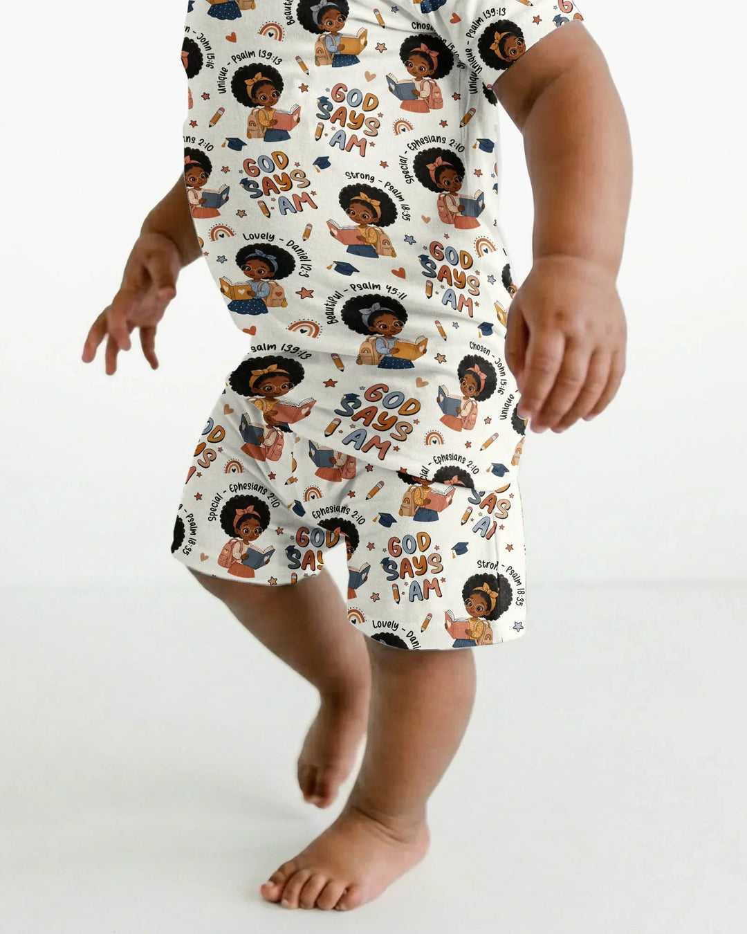 Schlafanzug-Set zweiteilig, kurze Ärmel, kurze Hose, Bambus