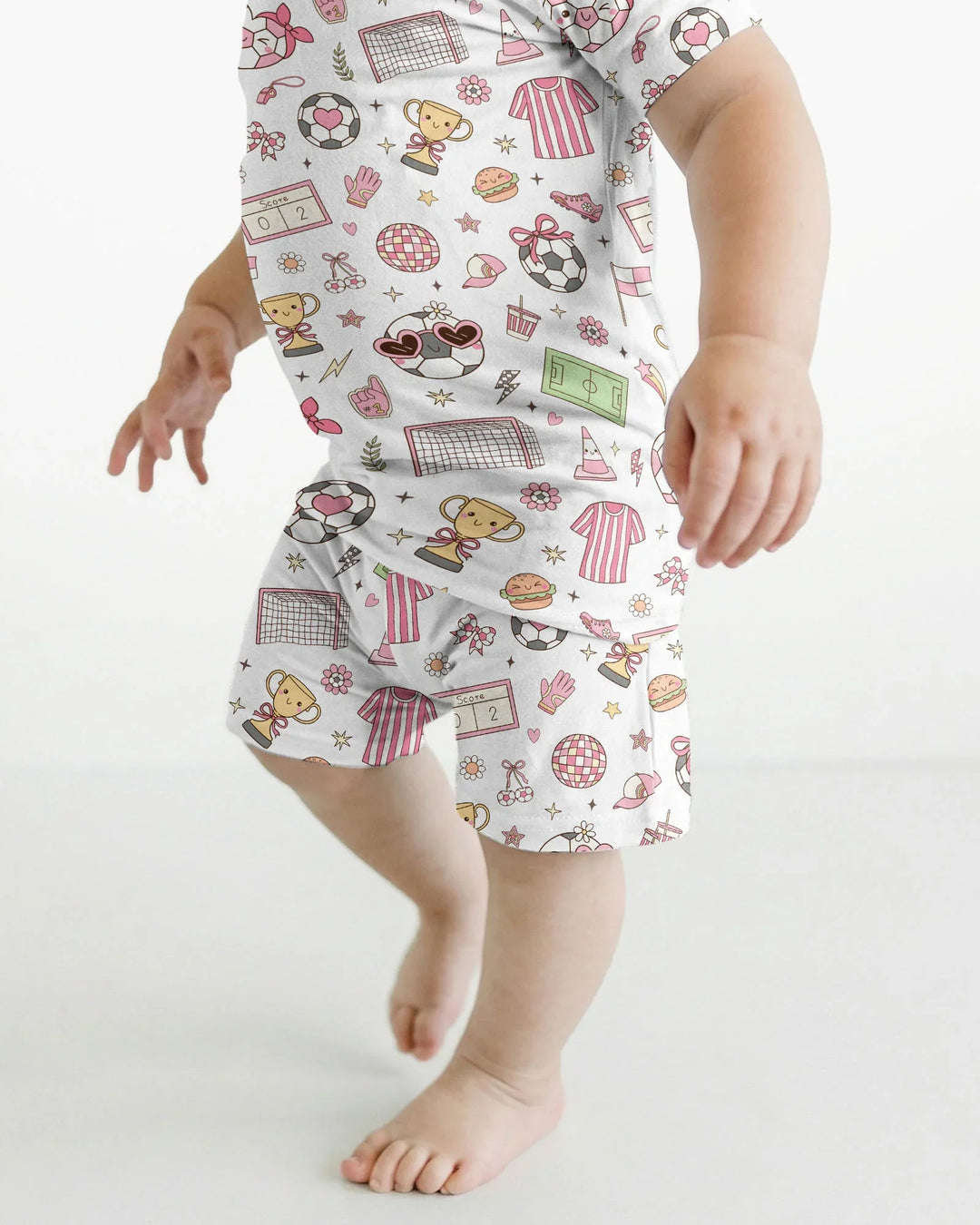 Schlafanzug-Set zweiteilig, kurze Ärmel, kurze Hose, Bambus