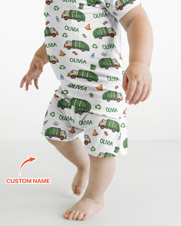 Schlafanzug-Set zweiteilig, kurze Ärmel, kurze Hose, Bambus