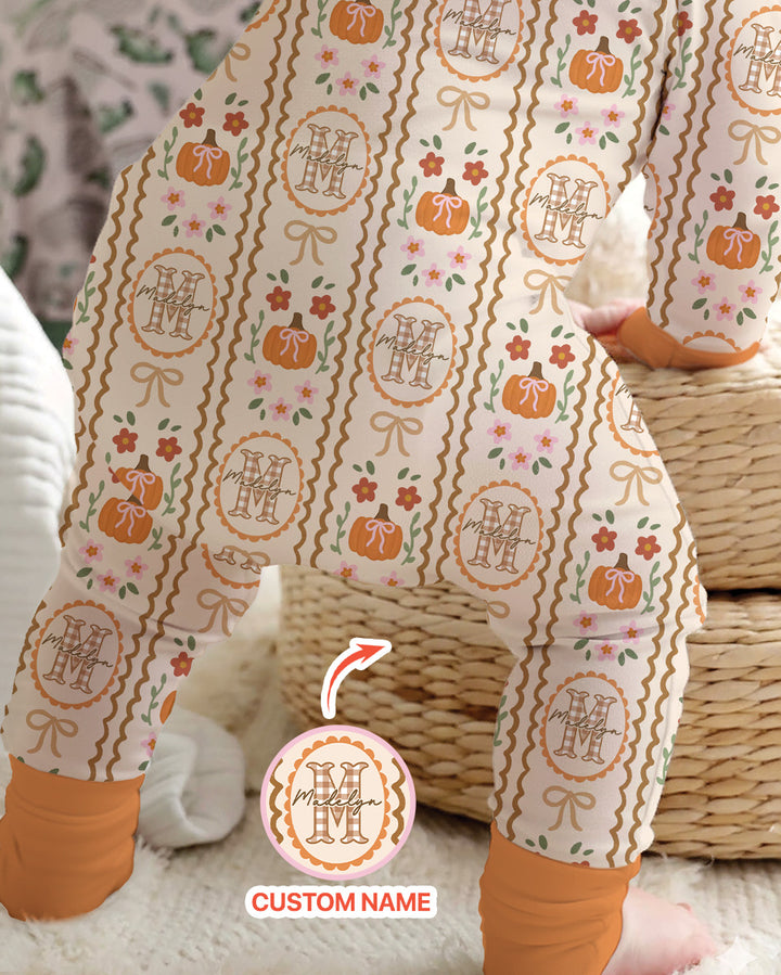 Custom Name Pumpkin Cottage Bamboo Convertible Zippy