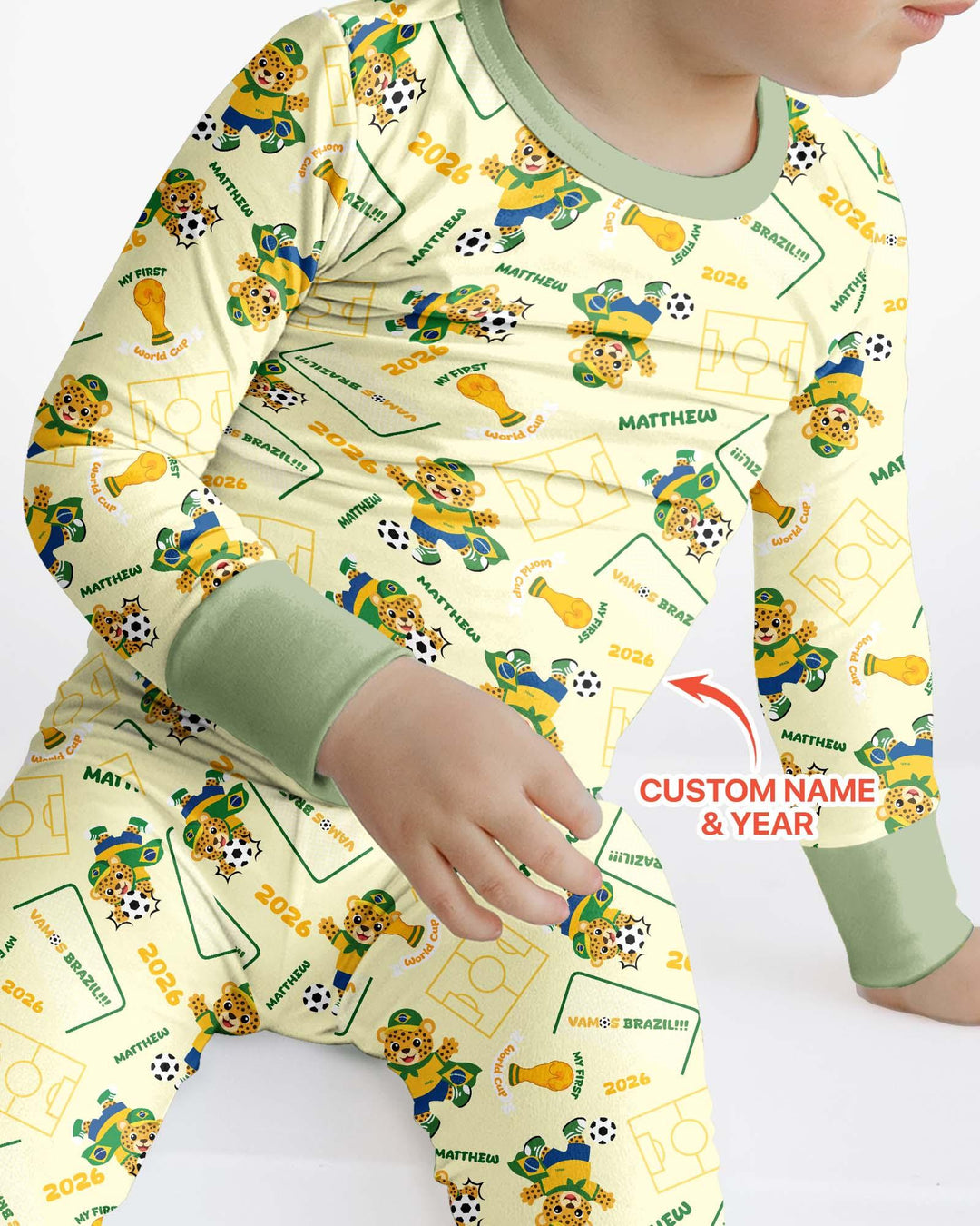 Zweiteiliges Langarm-Pyjama-Set mit Sommerfrüchten