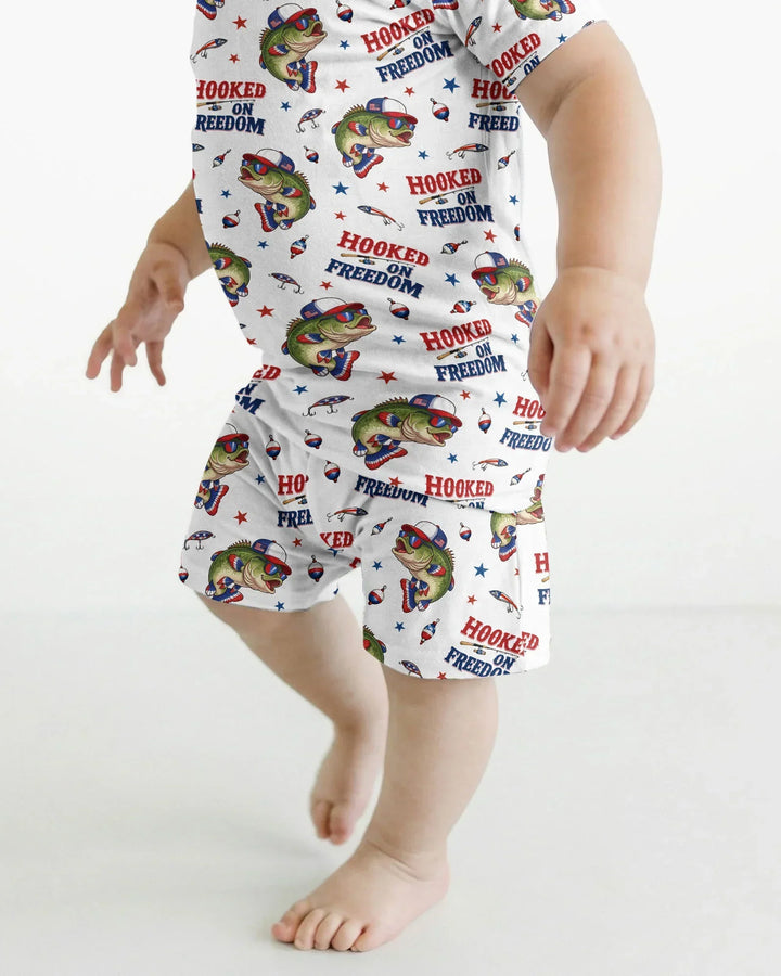 Schlafanzug-Set zweiteilig, kurze Ärmel, kurze Hose, Bambus