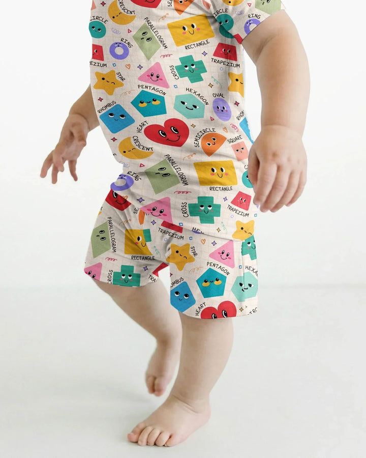 Schlafanzug-Set zweiteilig, kurze Ärmel, kurze Hose, Bambus
