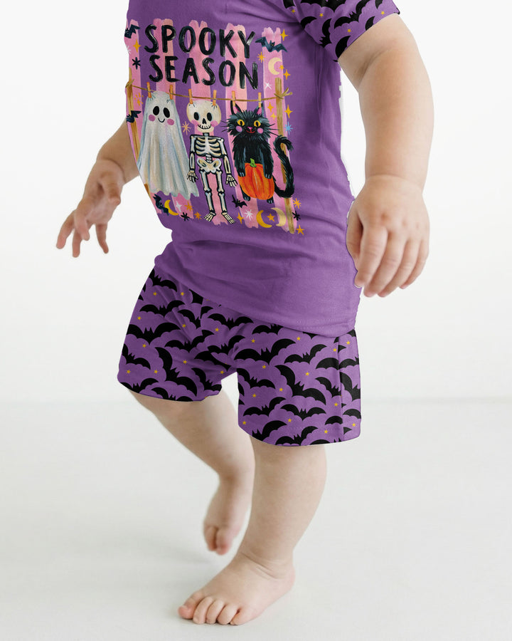 Bats & Boos Family Matching Bamboo Two Piece Short Sleeve Shorts Pajama Set