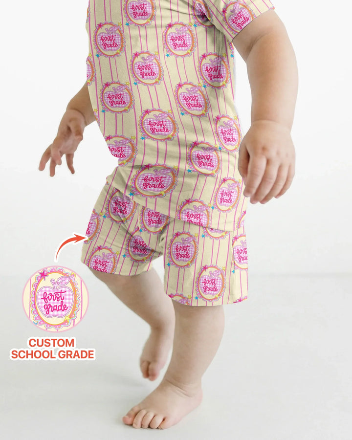 Schlafanzug-Set zweiteilig, kurze Ärmel, kurze Hose, Bambus