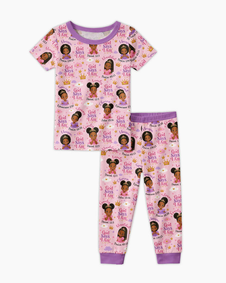 Zweiteiliges, kurzärmliges Pyjama-Set mit Marienkäfern