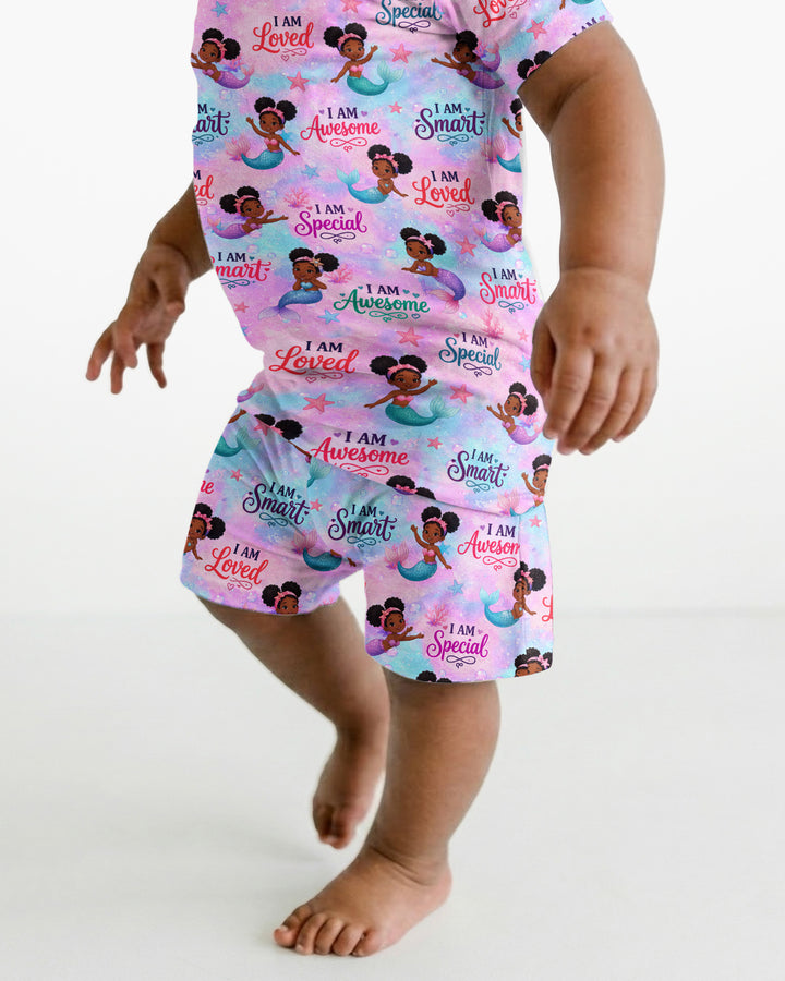 Schlafanzug-Set zweiteilig, kurze Ärmel, kurze Hose, Bambus