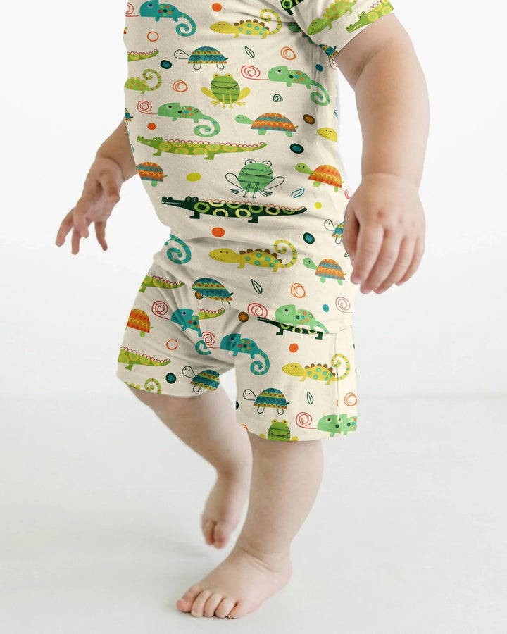 Swamp Buddies Bamboo Two Piece Short Sleeve Shorts Pajama Set