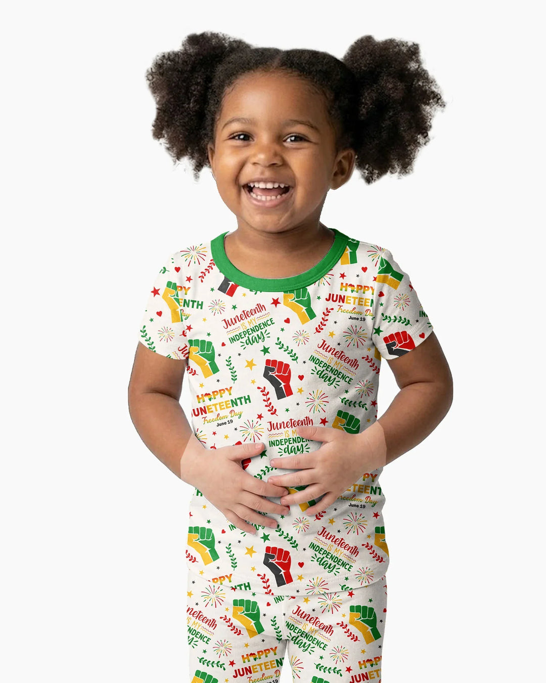 Happy Juneteenth Freedom Day Bamboo Two Piece Short Sleeve Pajama Set