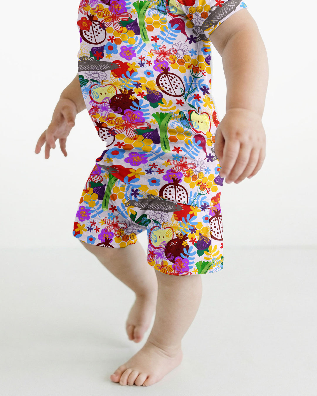 Schlafanzug-Set zweiteilig, kurze Ärmel, kurze Hose, Bambus
