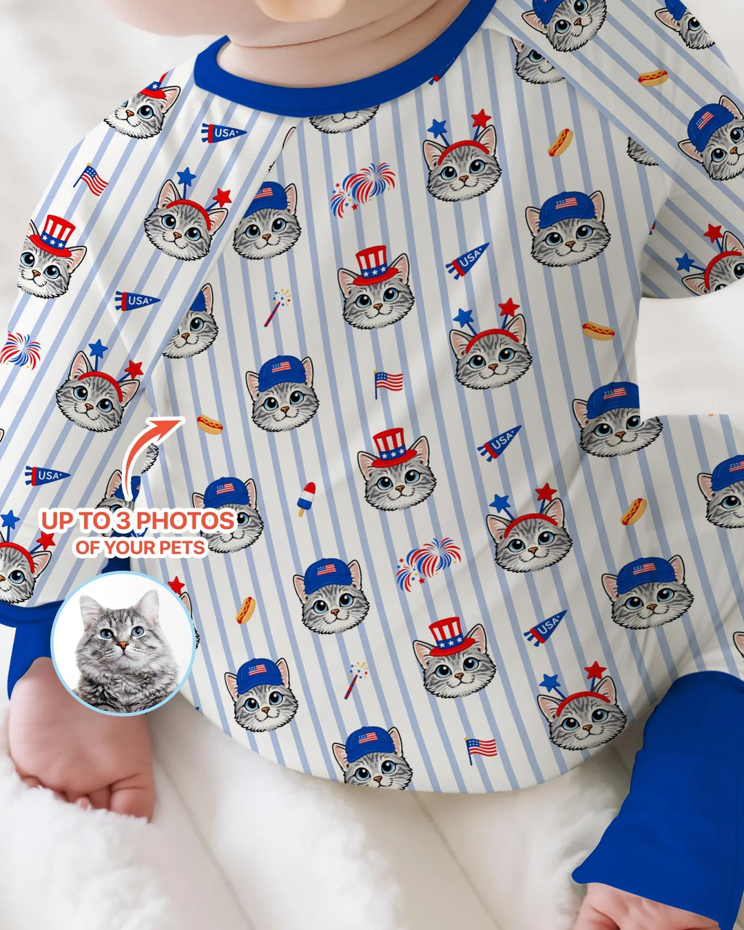 Gerippte Babykleidung mit individuellem Foto - Weich &amp; Skizzenhaft