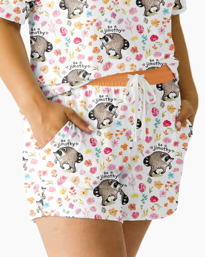 Be A Jimothy Family Matching Bamboo Women Short Sleeve Short Pajama Set