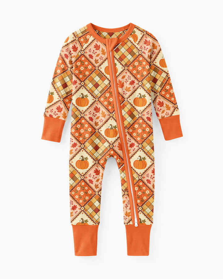 Fall Vintage Patchwork Bamboo Convertible Zippy