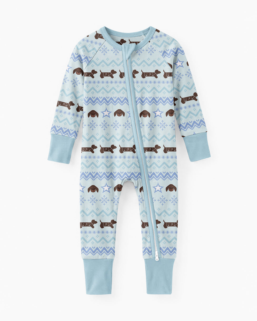 Dachshund Winter Fair Isle Bamboo Convertible Zippy