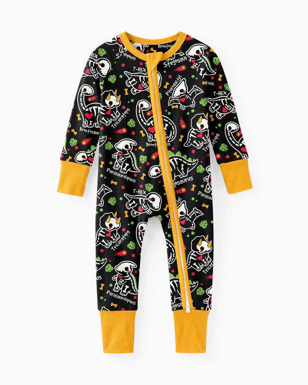 Kawaii Skeleton Dinos Bamboo Convertible Zippy