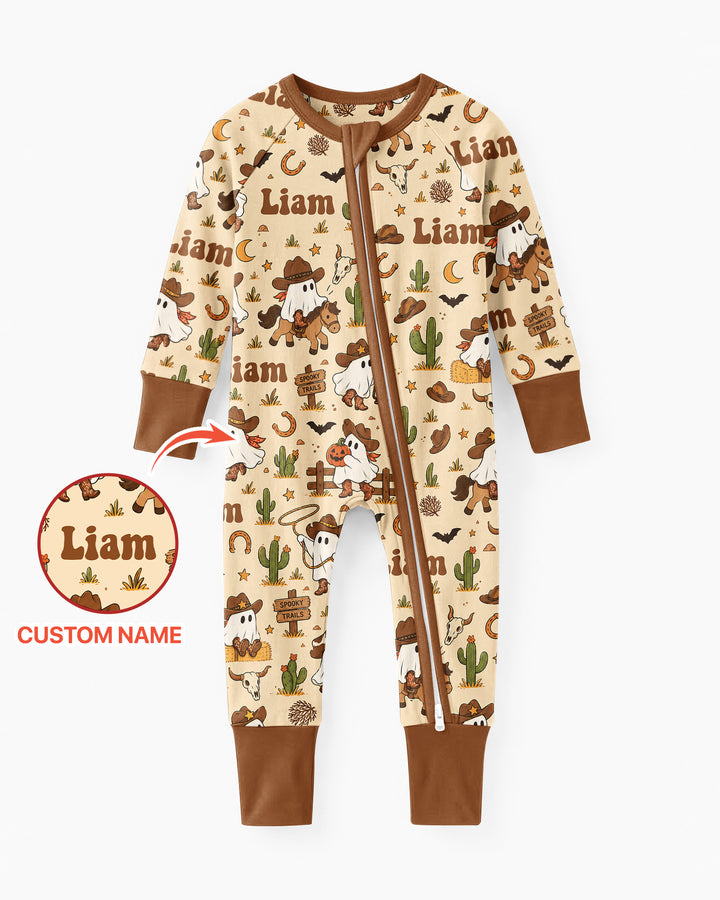 Cowboy Ghost Western Halloween Bamboo Convertible Zippy