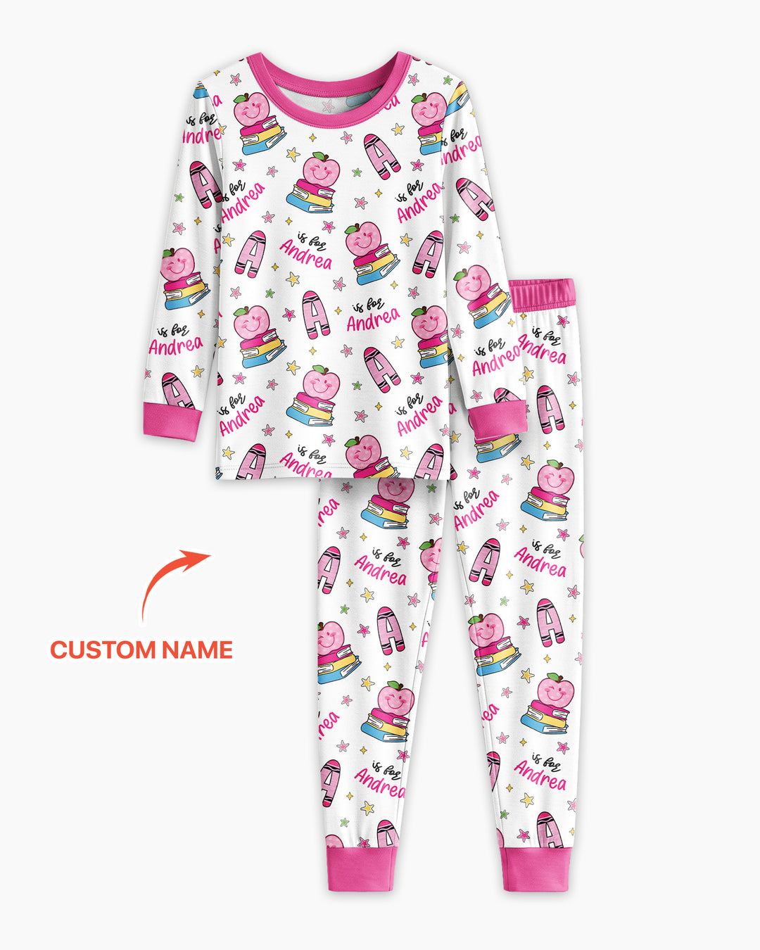 Zweiteiliges Langarm-Pyjama-Set mit Sommerfrüchten