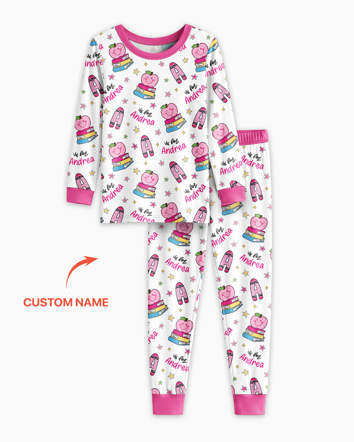 Zweiteiliges Langarm-Pyjama-Set mit Sommerfrüchten