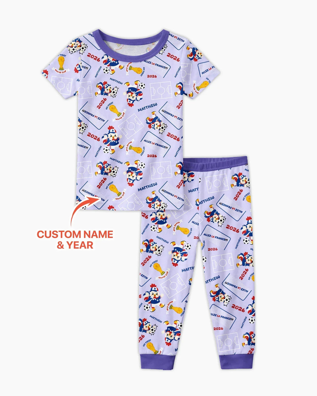 Zweiteiliges, kurzärmliges Pyjama-Set mit Marienkäfern