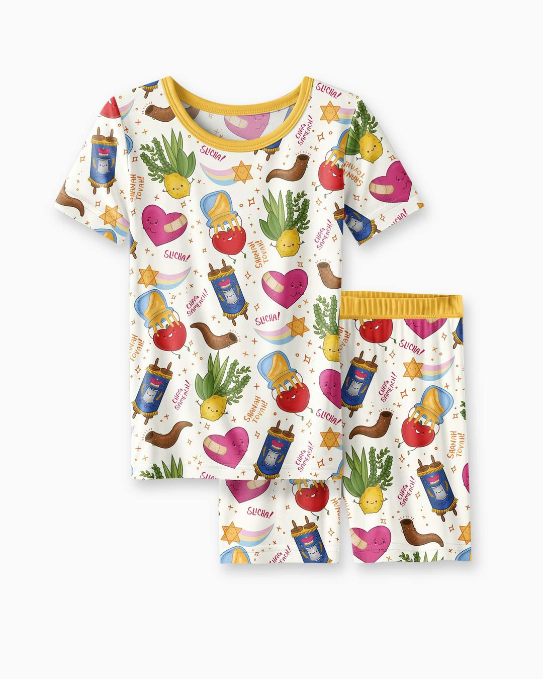 Jewish High Holidays Bamboo Two Piece Short Sleeve Shorts Pajama Set
