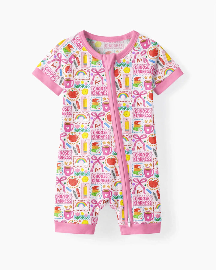 Kindness School Girl Bamboo Shorty Zippy