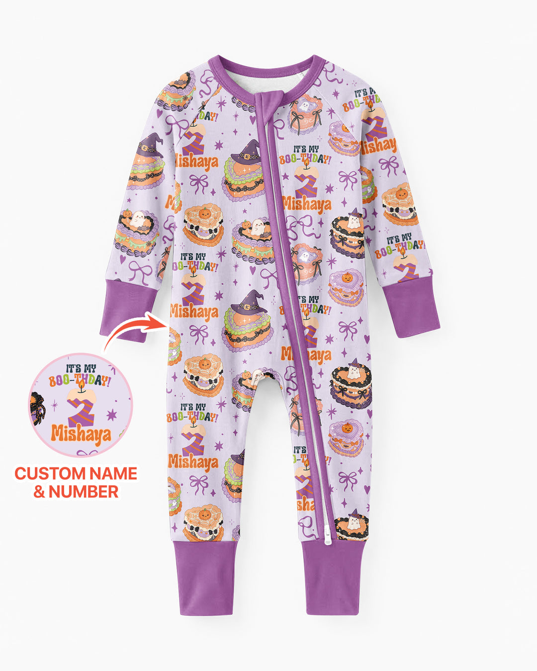 Custom Halloween Birthday Bamboo Convertible Zippy