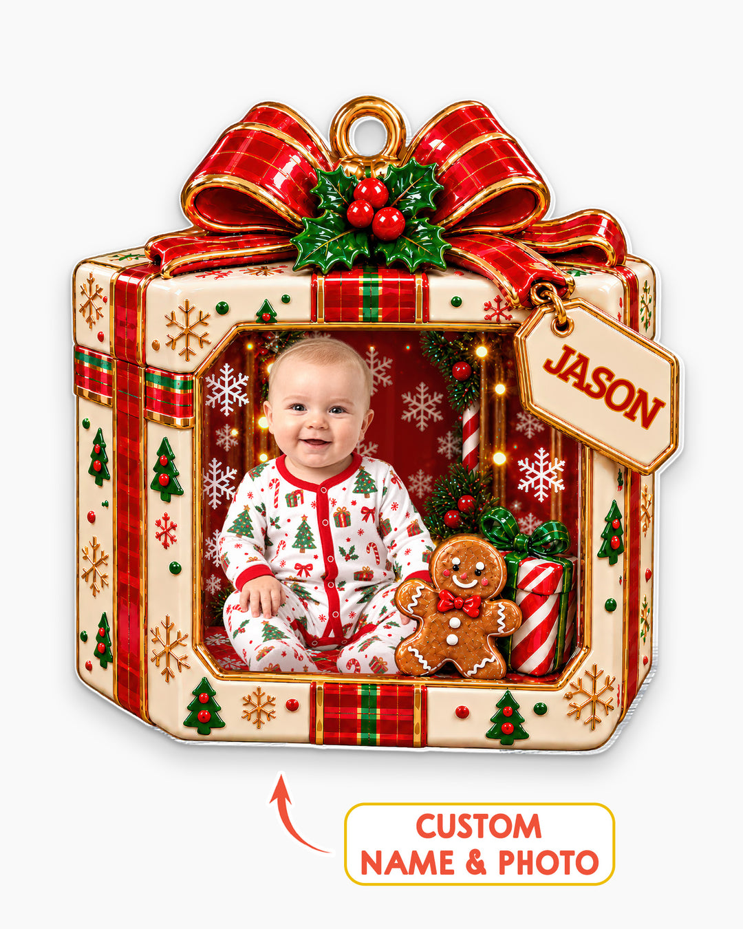 Wrapped With Love Acrylic Ornament