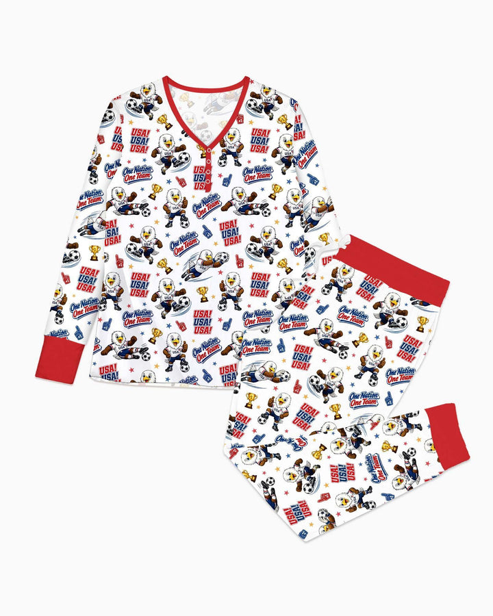 Soccer One Nation One Team Bamboo Women Pajama Set