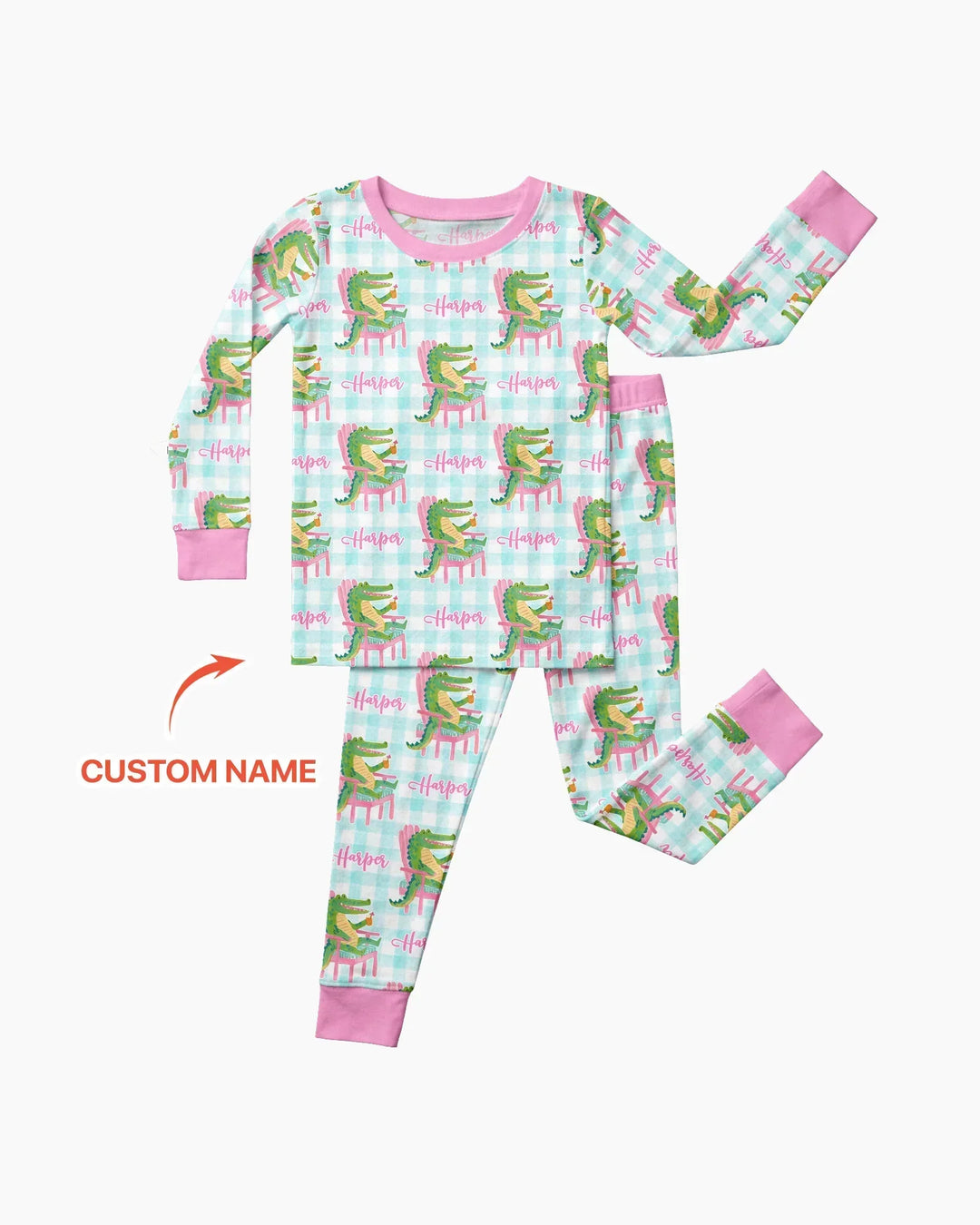Zweiteiliges Langarm-Pyjama-Set mit Sommerfrüchten