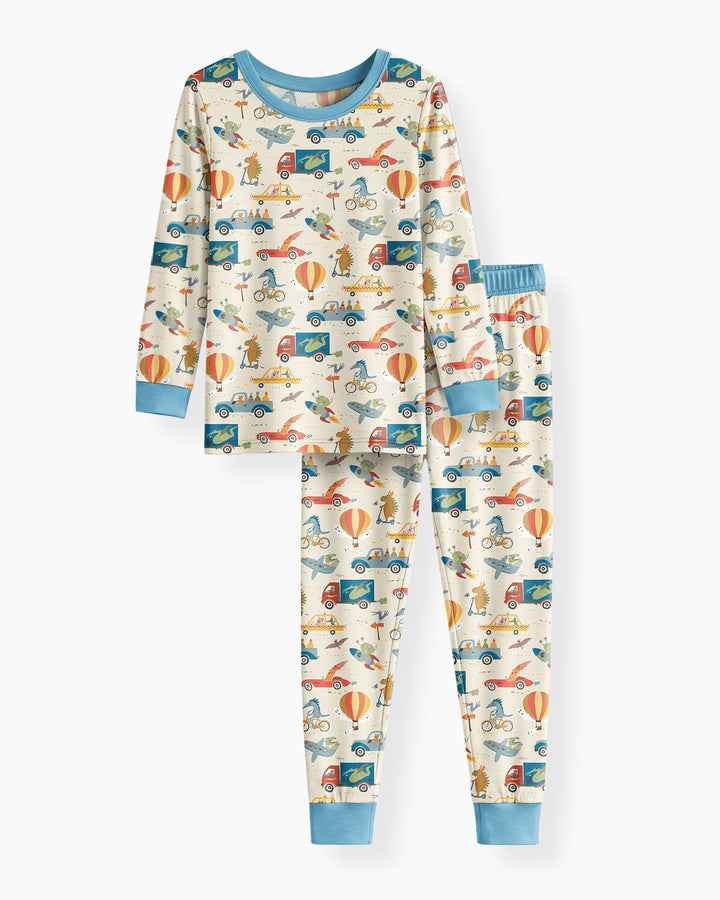 Retro Halloween Potions Bamboo Two Piece Long Sleeve Pajama Set