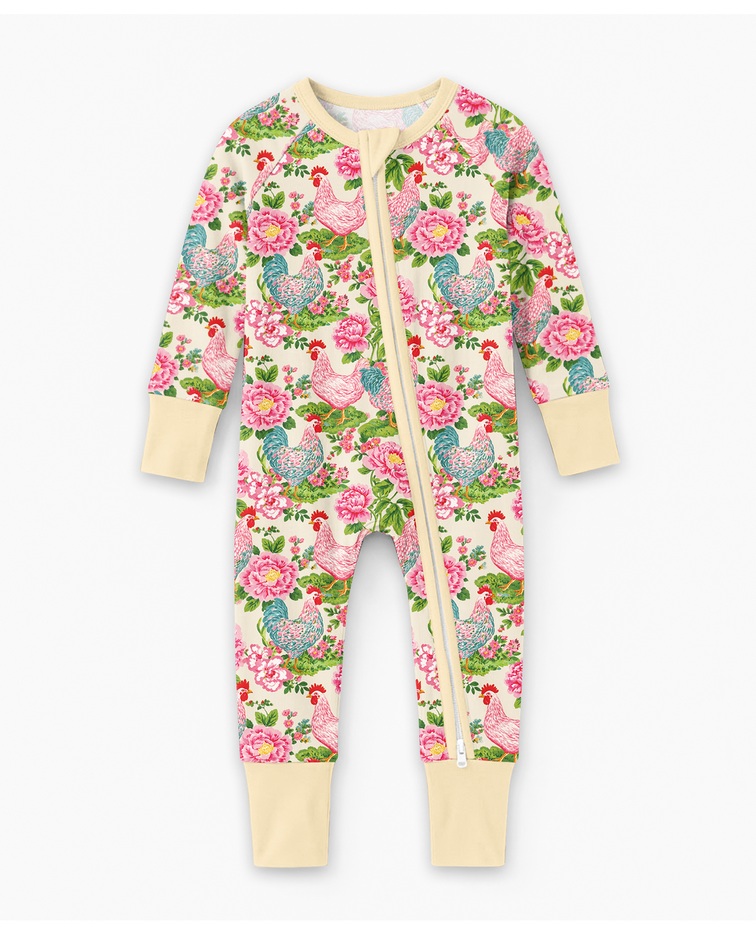 Chicken and Peony Mommy And Me Matching Bamboo Convertible Zippy