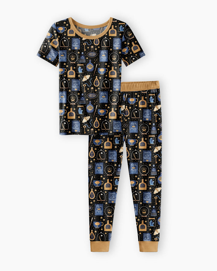 Good Witch Spell books and Potions Bamboo Two Piece Short Sleeve Pajama Set