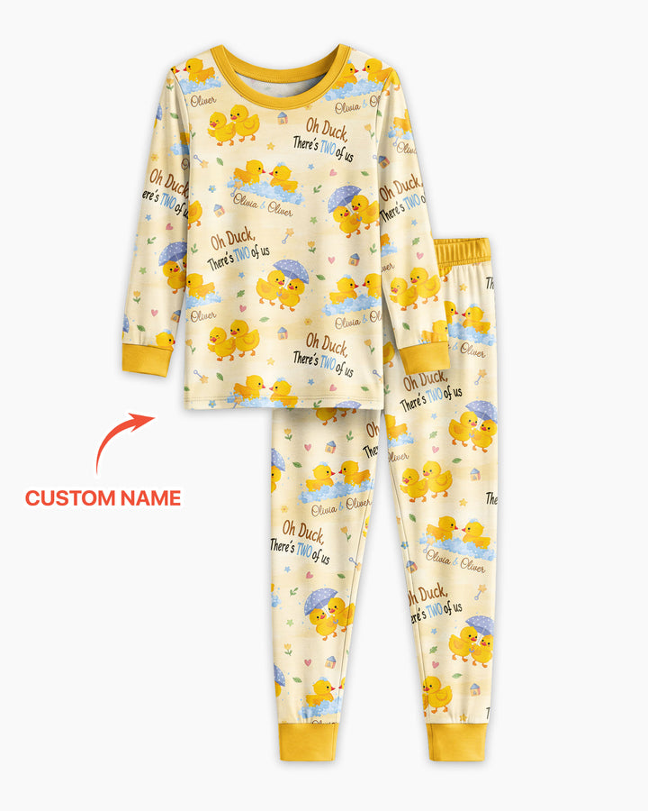 Oh Duck There's Two Of Us Twin Bamboo Two Piece Long Sleeve Pajama Set