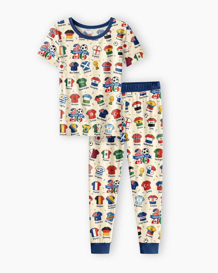 Zweiteiliges, kurzärmliges Pyjama-Set mit Marienkäfern