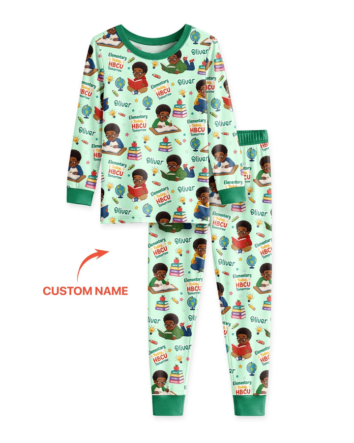 Zweiteiliges Langarm-Pyjama-Set mit Sommerfrüchten