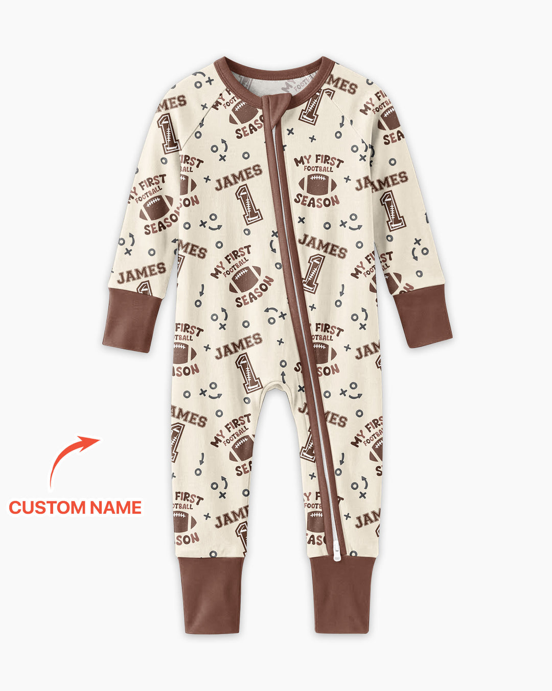 Custom Name My First Football Season Bamboo Convertible Zippy