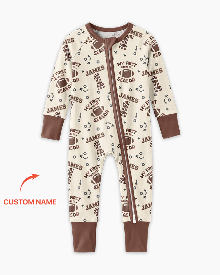 Custom Name My First Football Season Bamboo Convertible Zippy