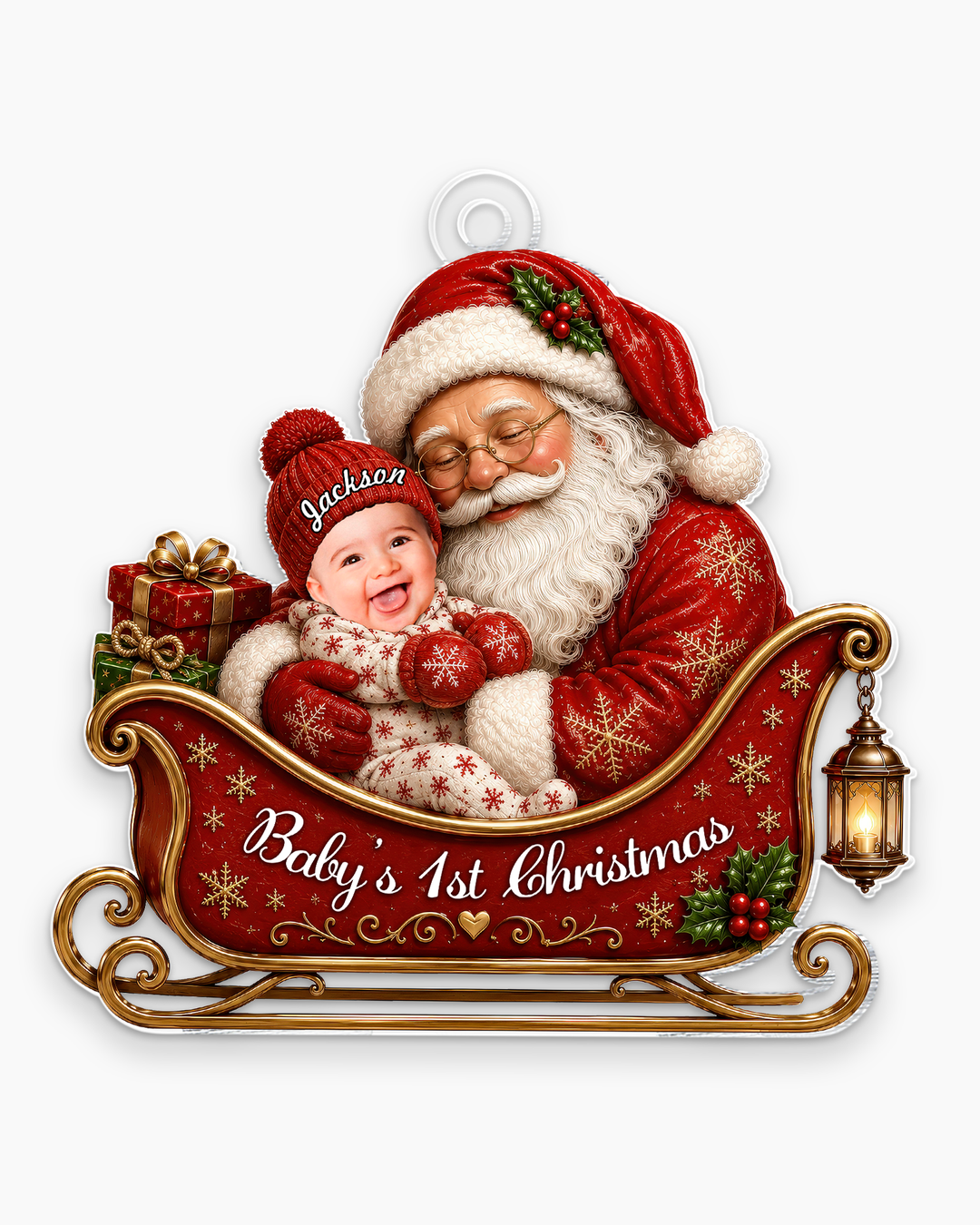 Little Christmas Personalized 1-Side Photo Acrylic Ornament