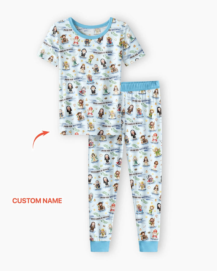 Zweiteiliges, kurzärmliges Pyjama-Set mit Marienkäfern