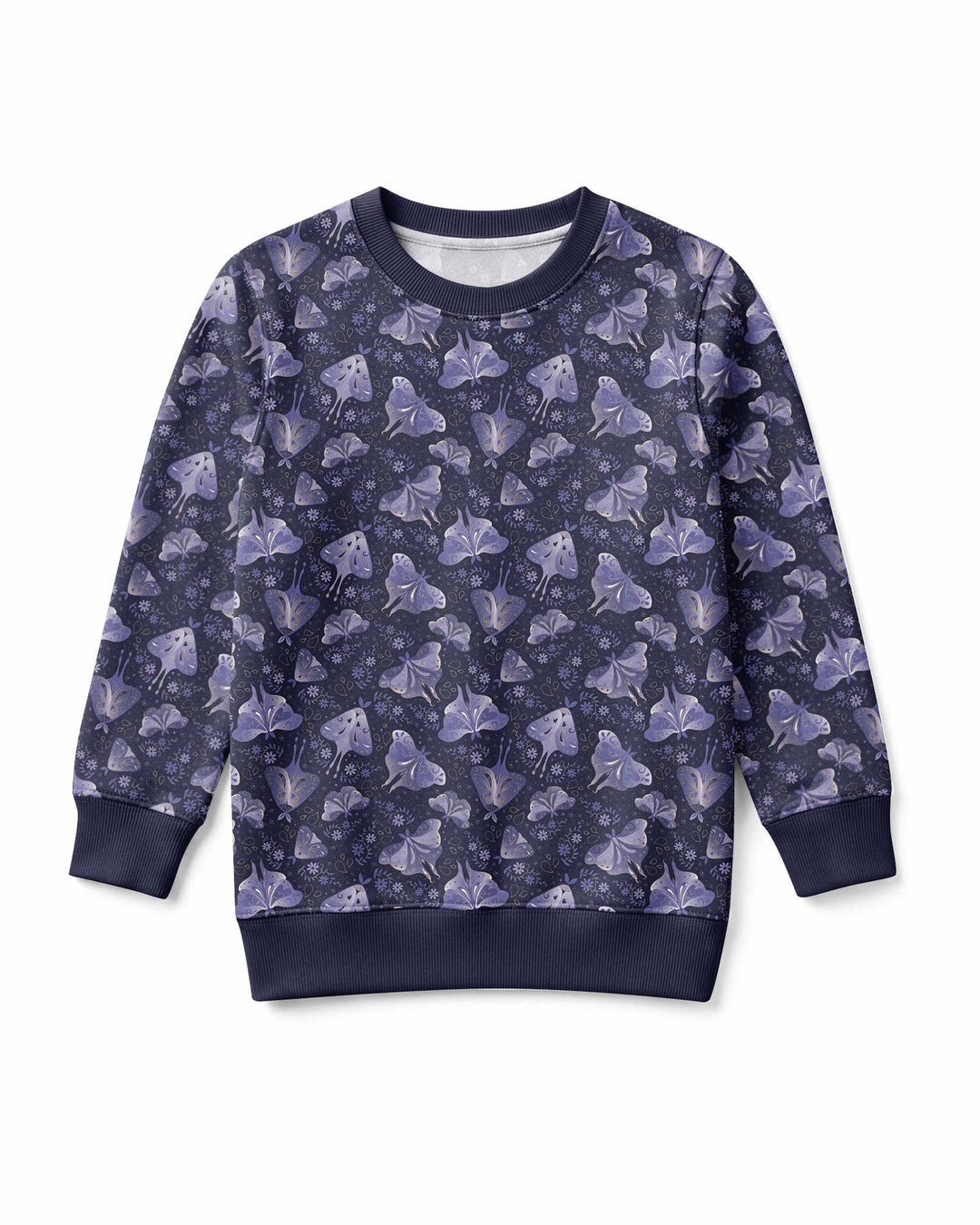 Very Peri Moths Bamboo Crewneck Sweatshirt